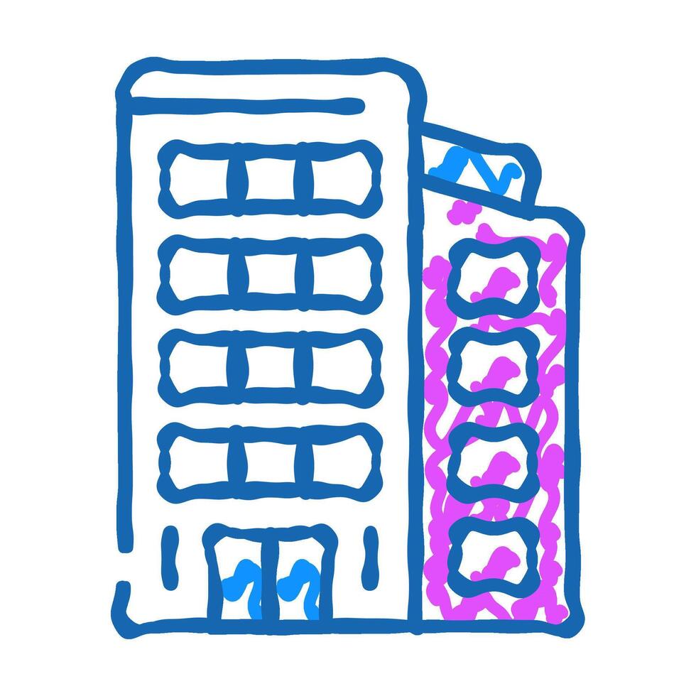 company business management icon doodle illustration vector