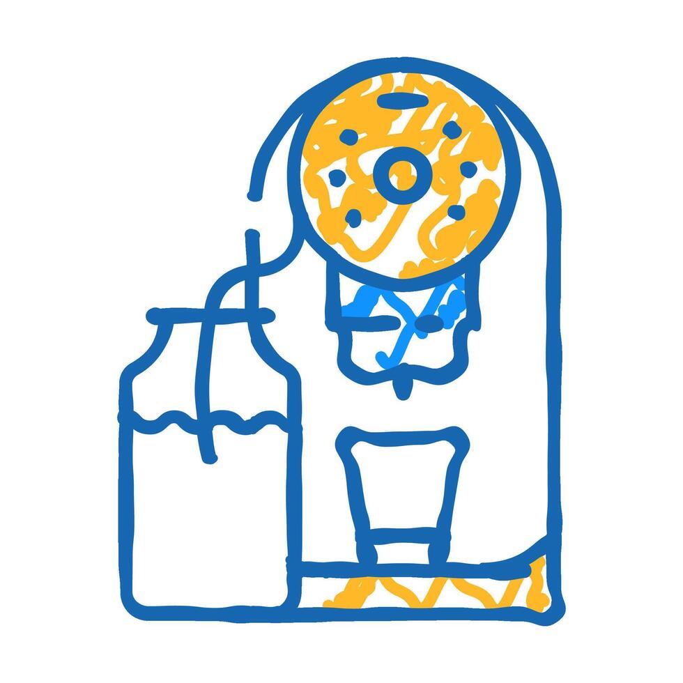 capsule coffee machine icon doodle illustration vector