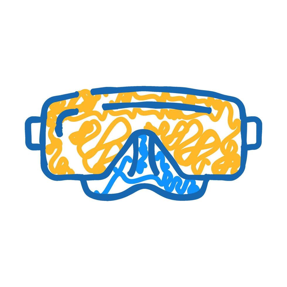 mask diver accessory icon doodle illustration vector