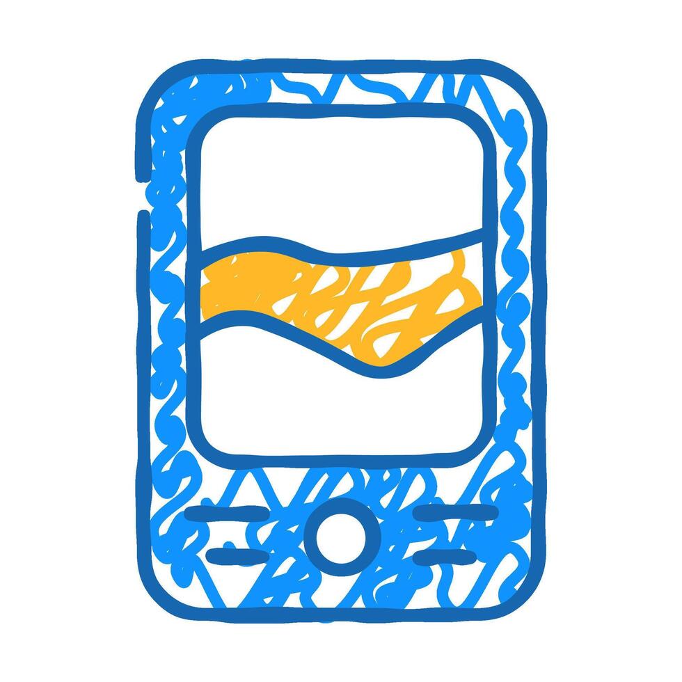 sounder diver electronic gadget icon doodle illustration vector