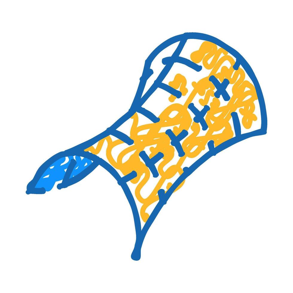 saddle shape of universe icon doodle illustration vector