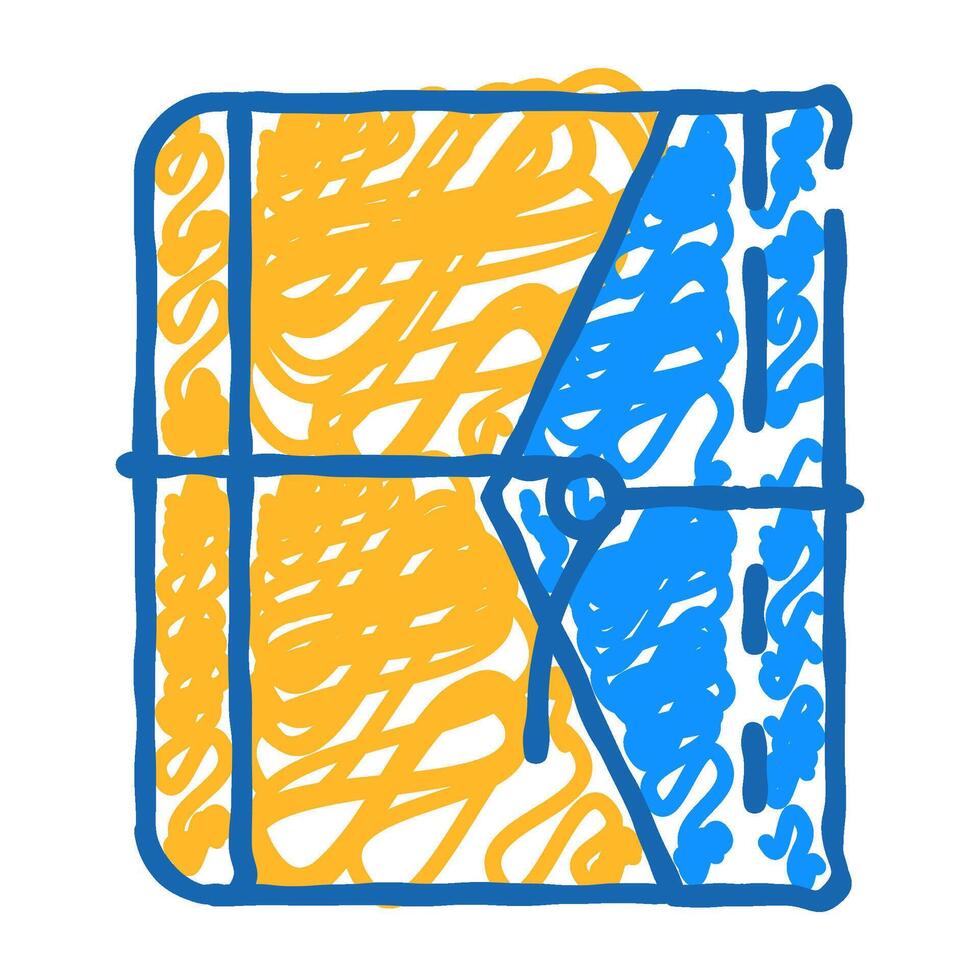 diary with string icon doodle illustration vector