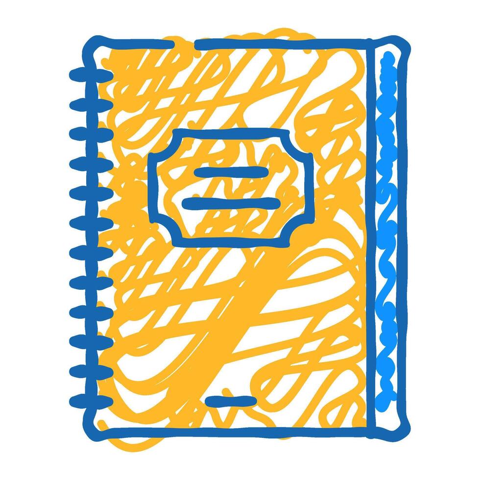 spring diary icon doodle illustration vector
