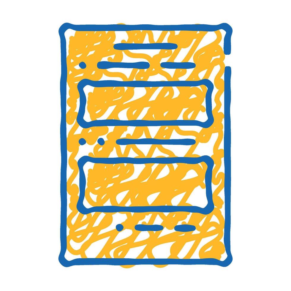 form file icon doodle illustration vector