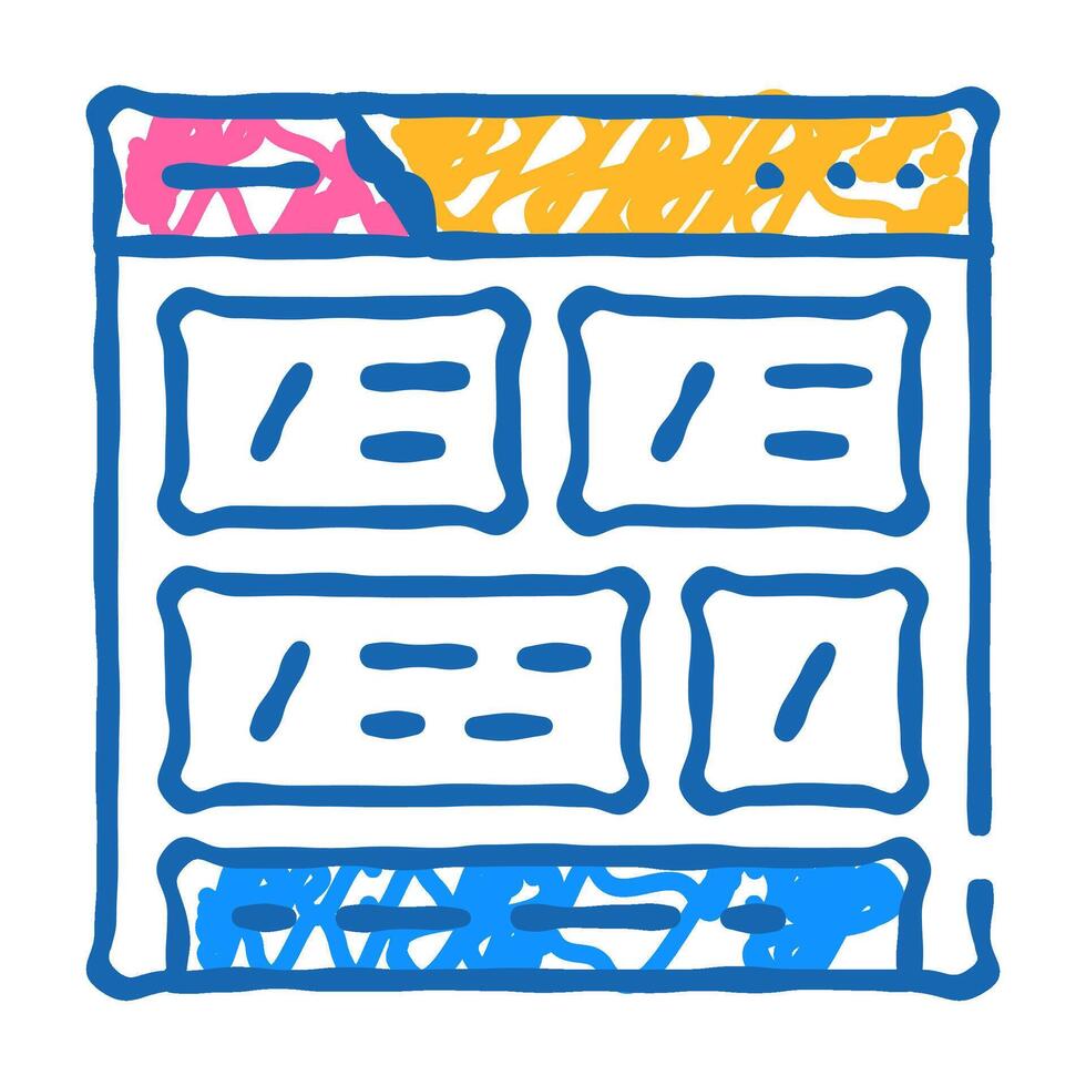 website with discounts icon doodle illustration vector