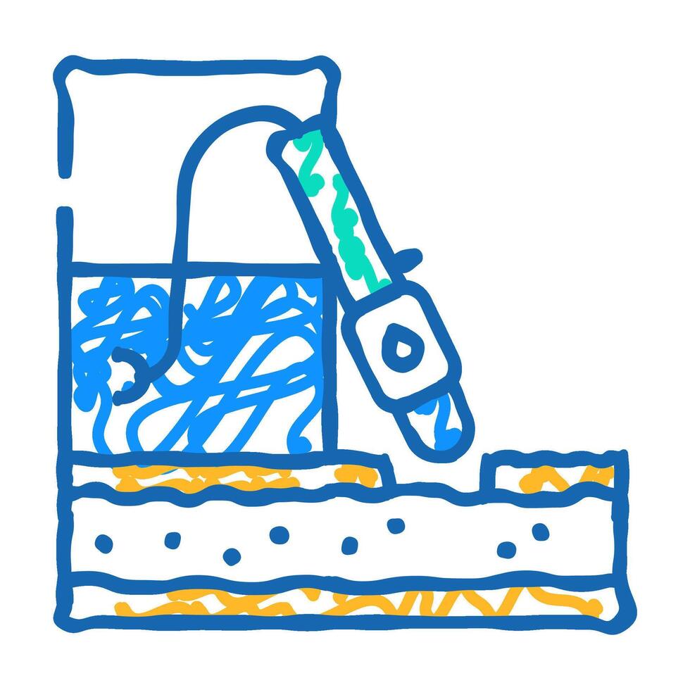 hydrafacial beauty procedure icon doodle illustration vector