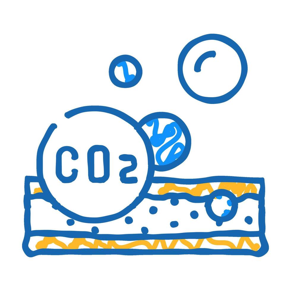 carboxytherapy procedure icon doodle illustration vector