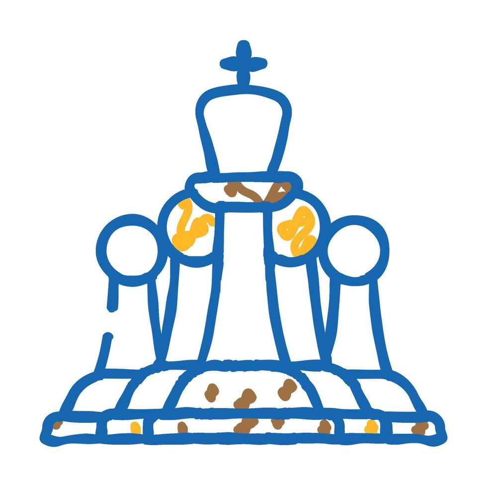 chess game icon doodle illustration vector