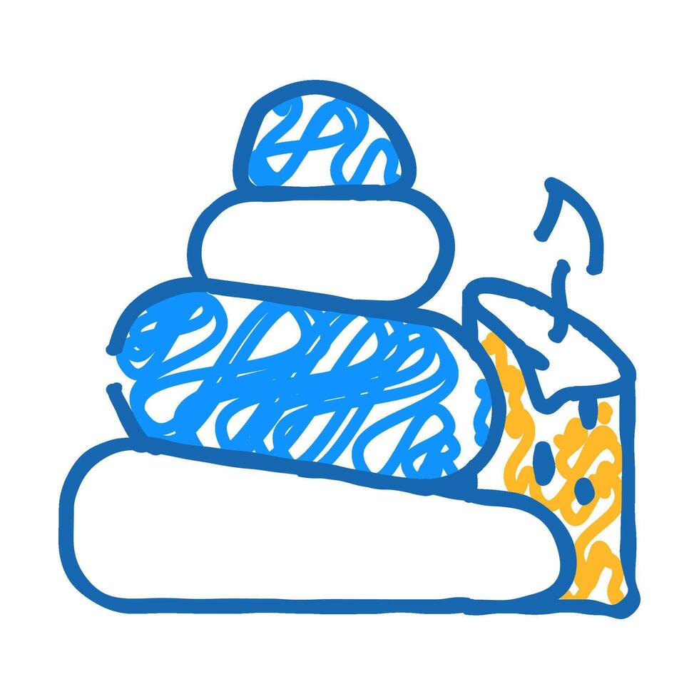zen accessories icon doodle illustration vector