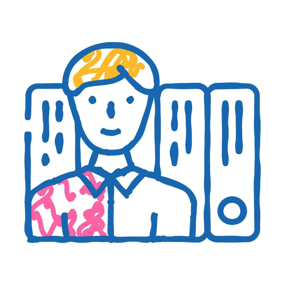 documentation of sales icon doodle illustration vector