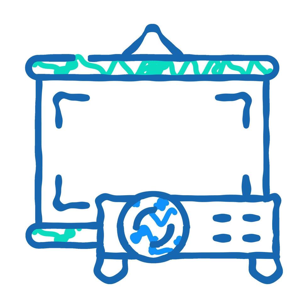 projector electronic device icon doodle illustration vector