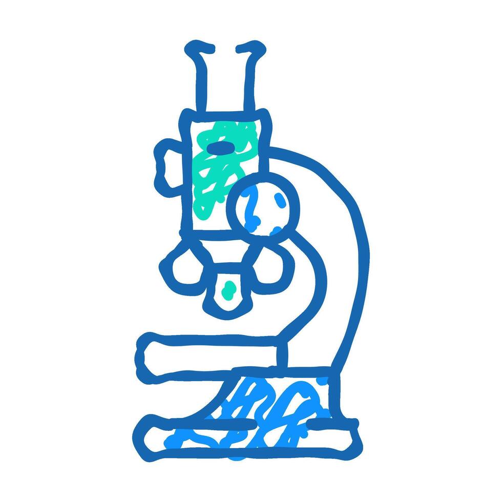 microscope laboratory tool icon doodle illustration vector