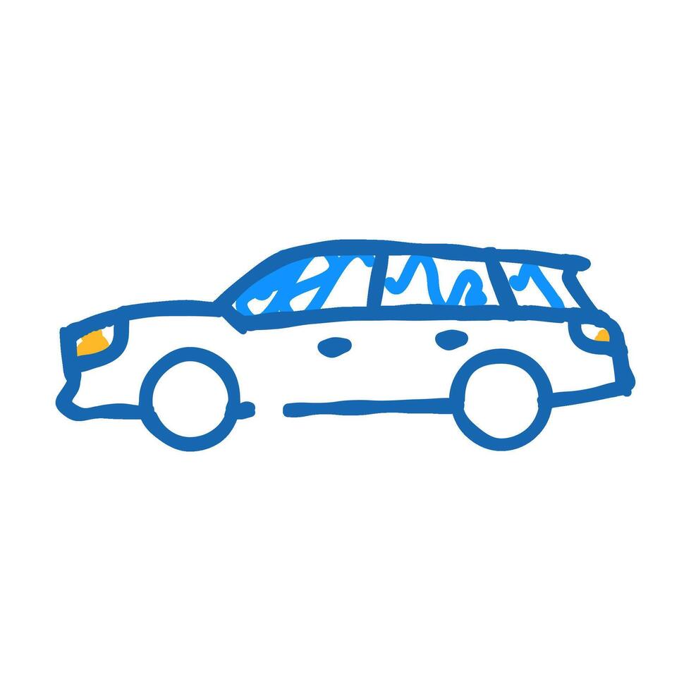 shooting brake car icon doodle illustration vector