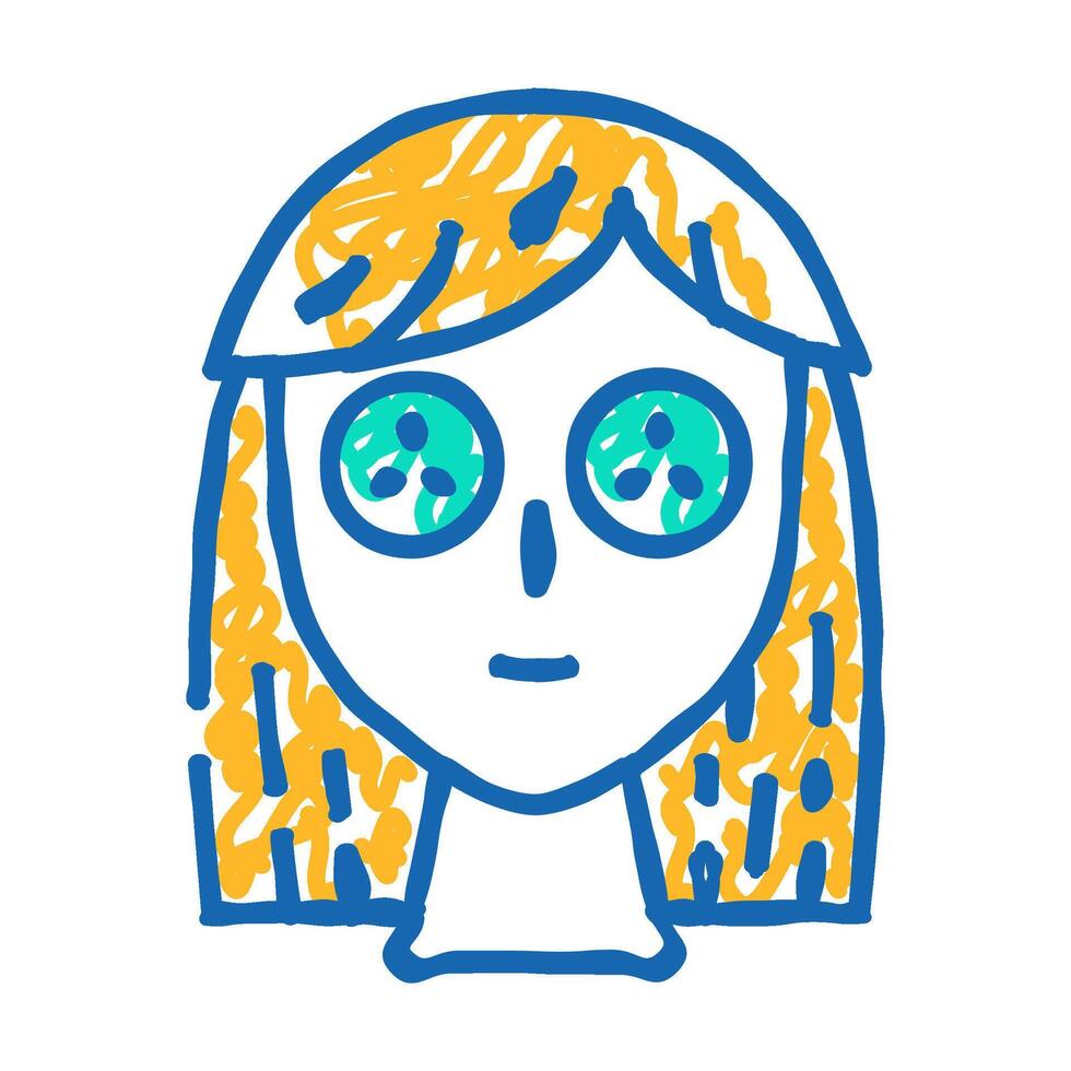 spa eye cucumbers icon doodle illustration vector