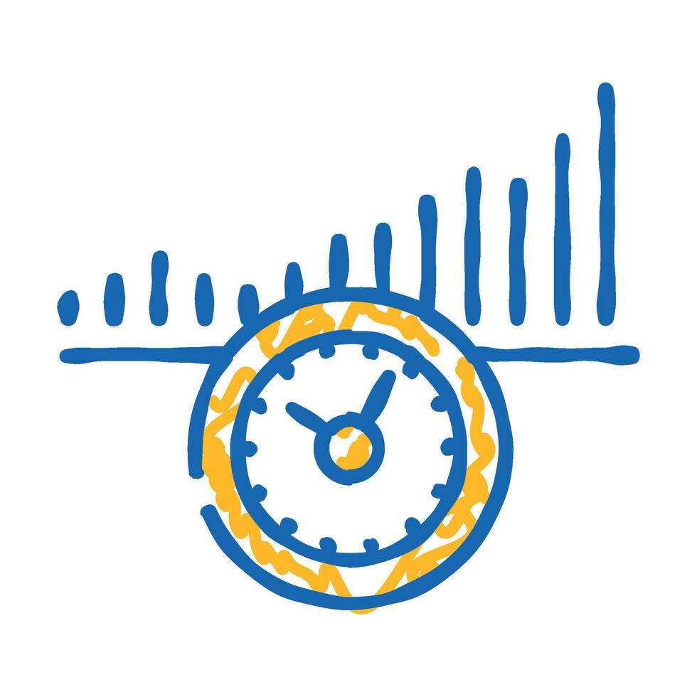 increase time icon doodle illustration vector
