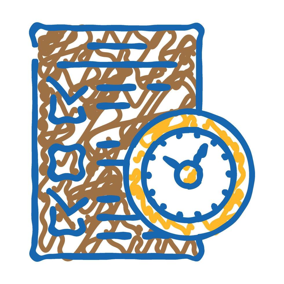check list icon doodle illustration vector
