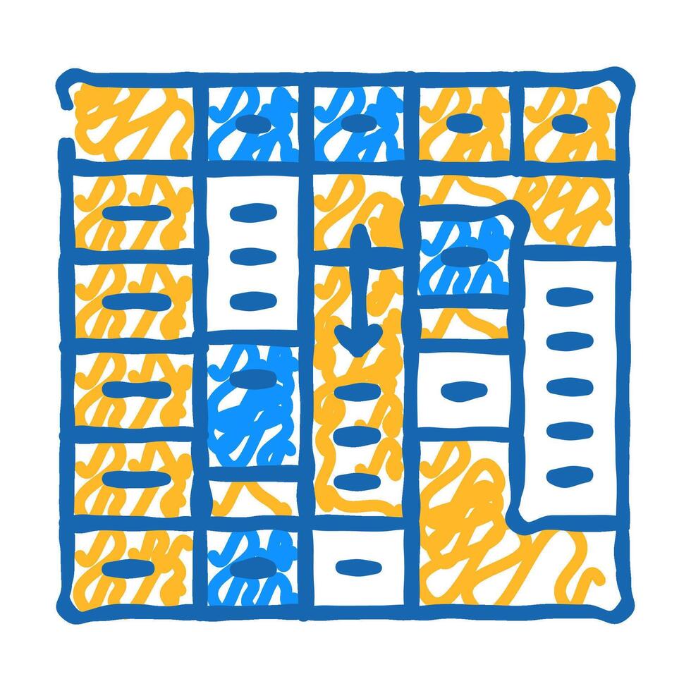 time table for planning icon doodle illustration vector