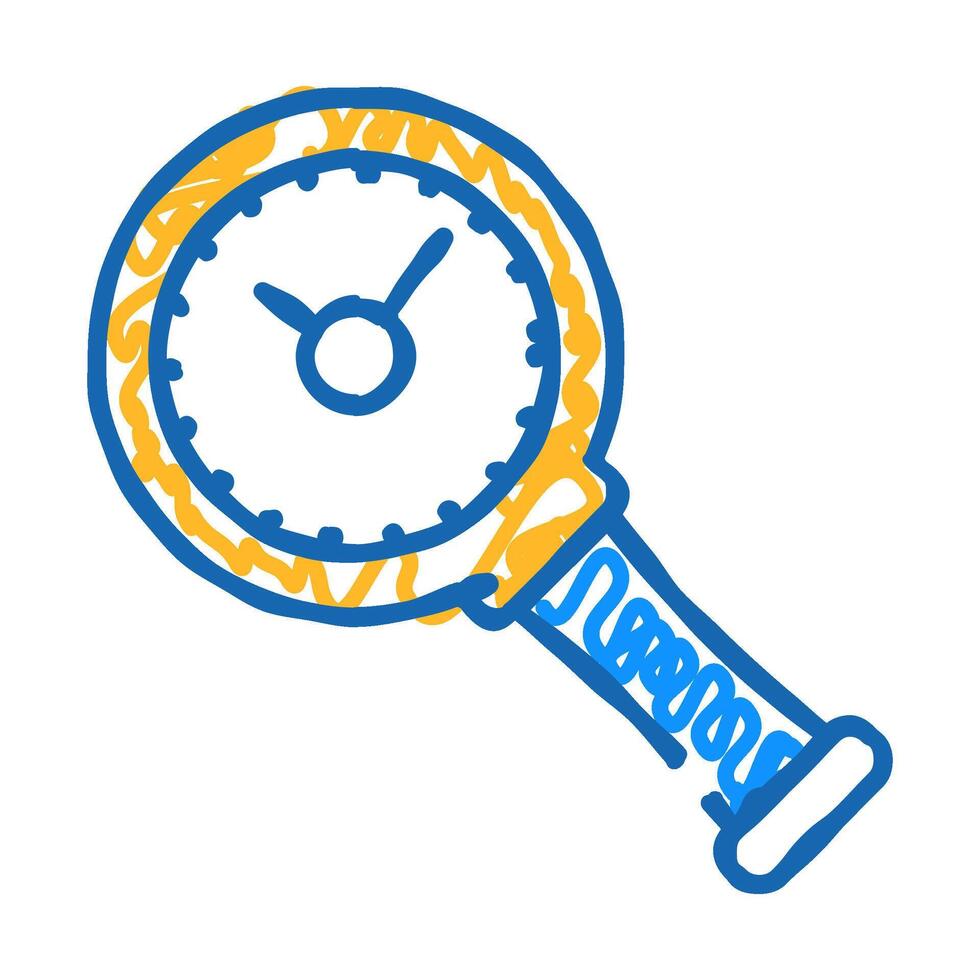 finding time icon doodle illustration vector