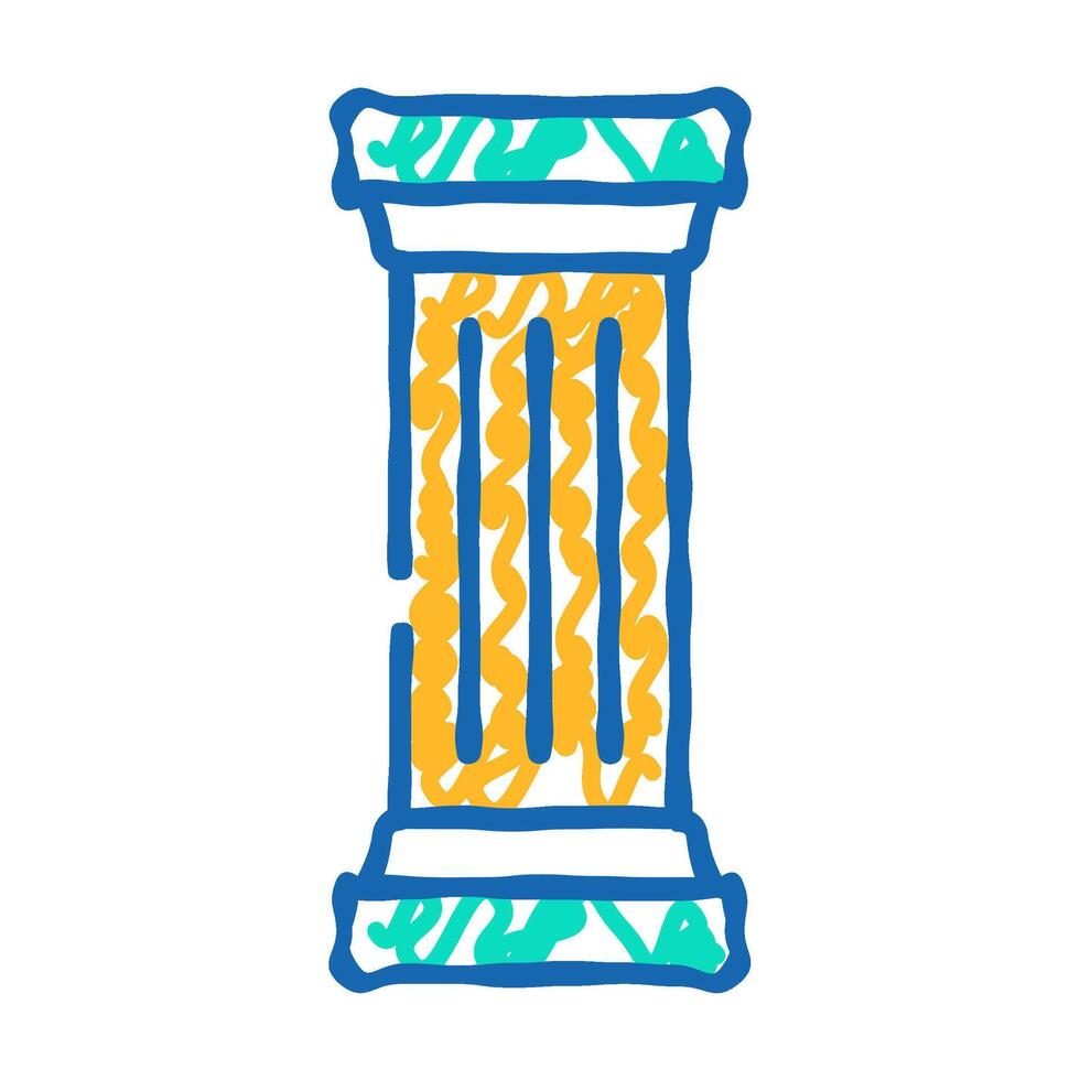 columns and posts icon doodle illustration vector