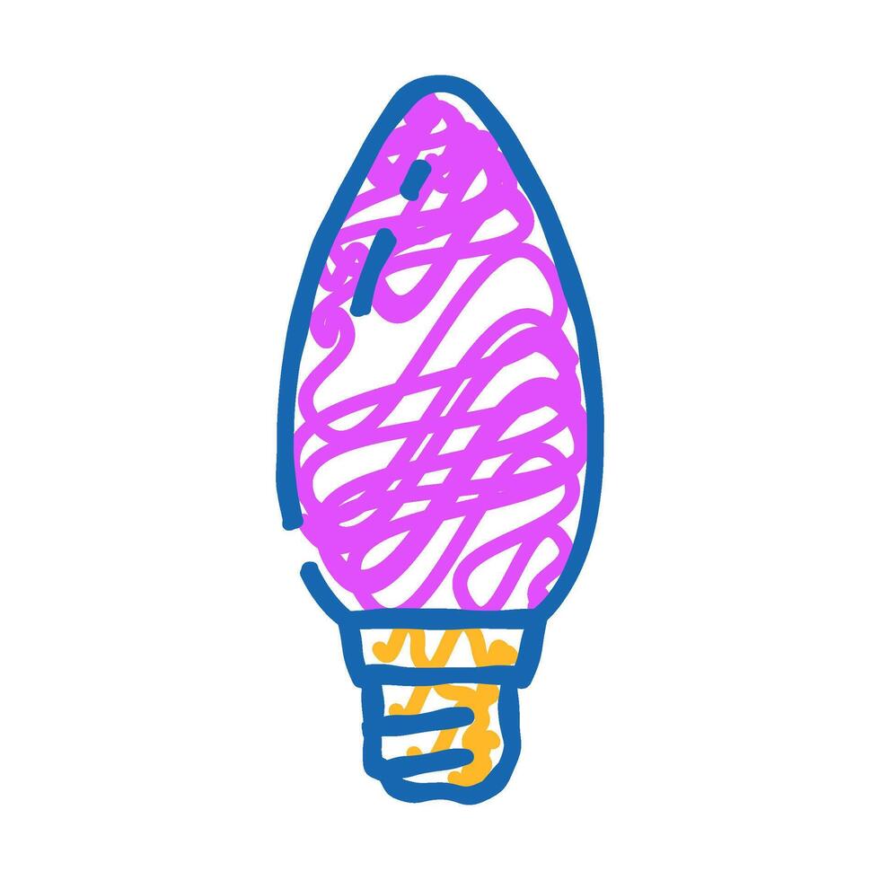 minimal light bulb icon doodle illustration vector
