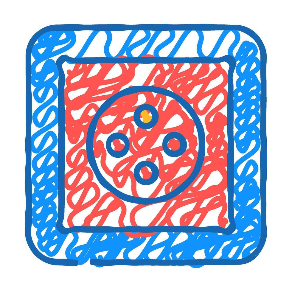 cee 7 5 socket icon doodle illustration vector