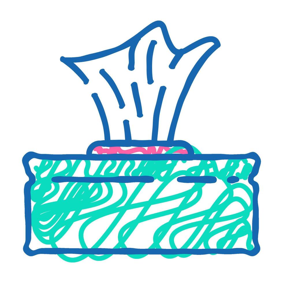 tissue box icon doodle illustration vector