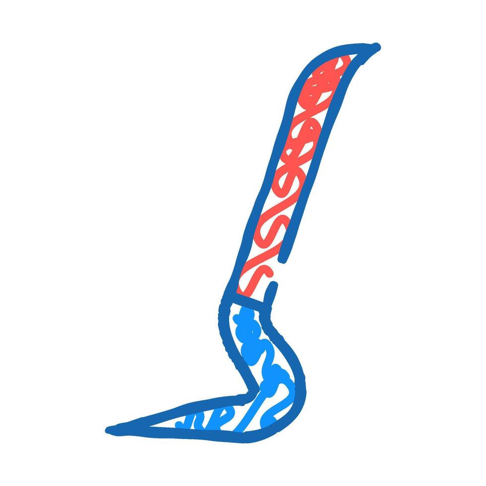 crowbar weapon icon doodle illustration vector