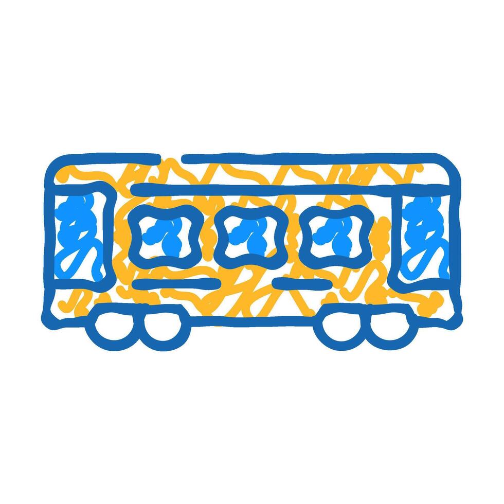 train railway transport icon doodle illustration vector
