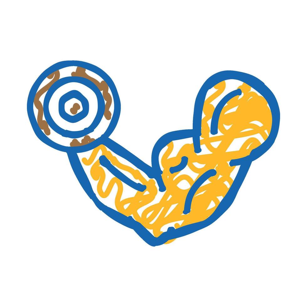 muscle of athlete icon doodle illustration vector