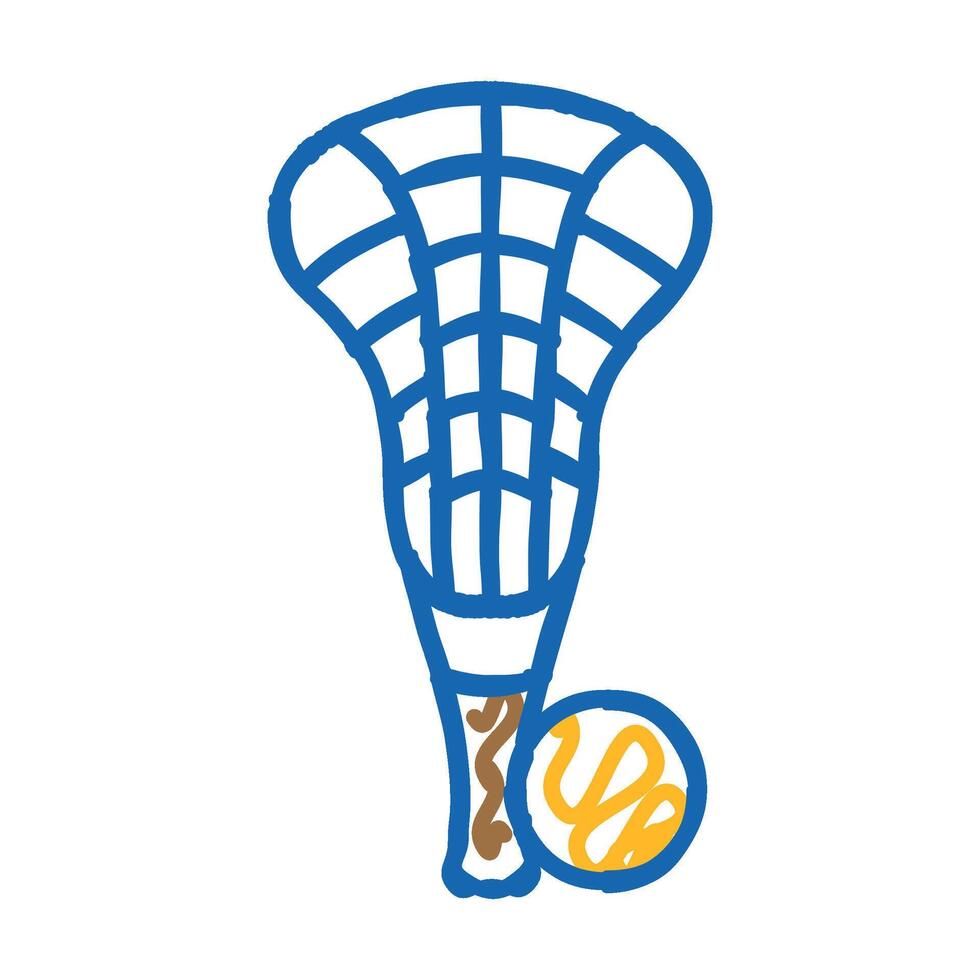 lacrosse sport icon doodle illustration vector