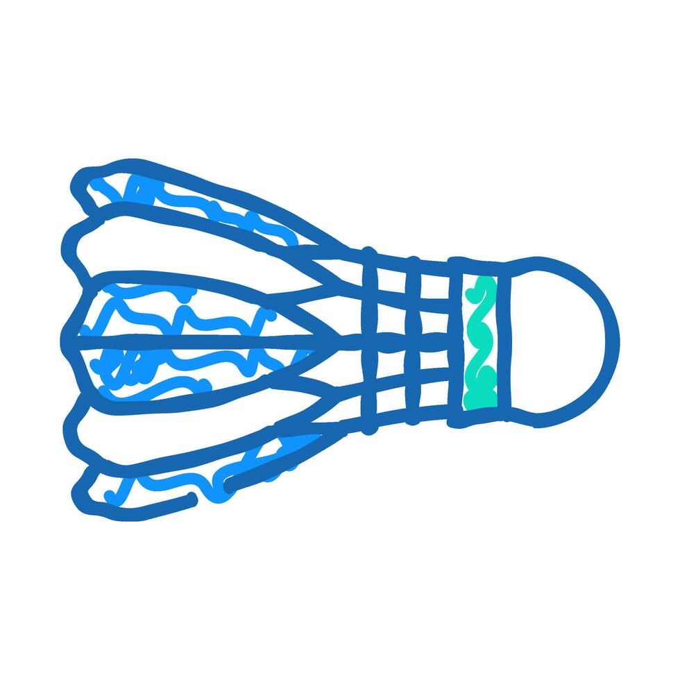 badminton sportive game icon doodle illustration vector