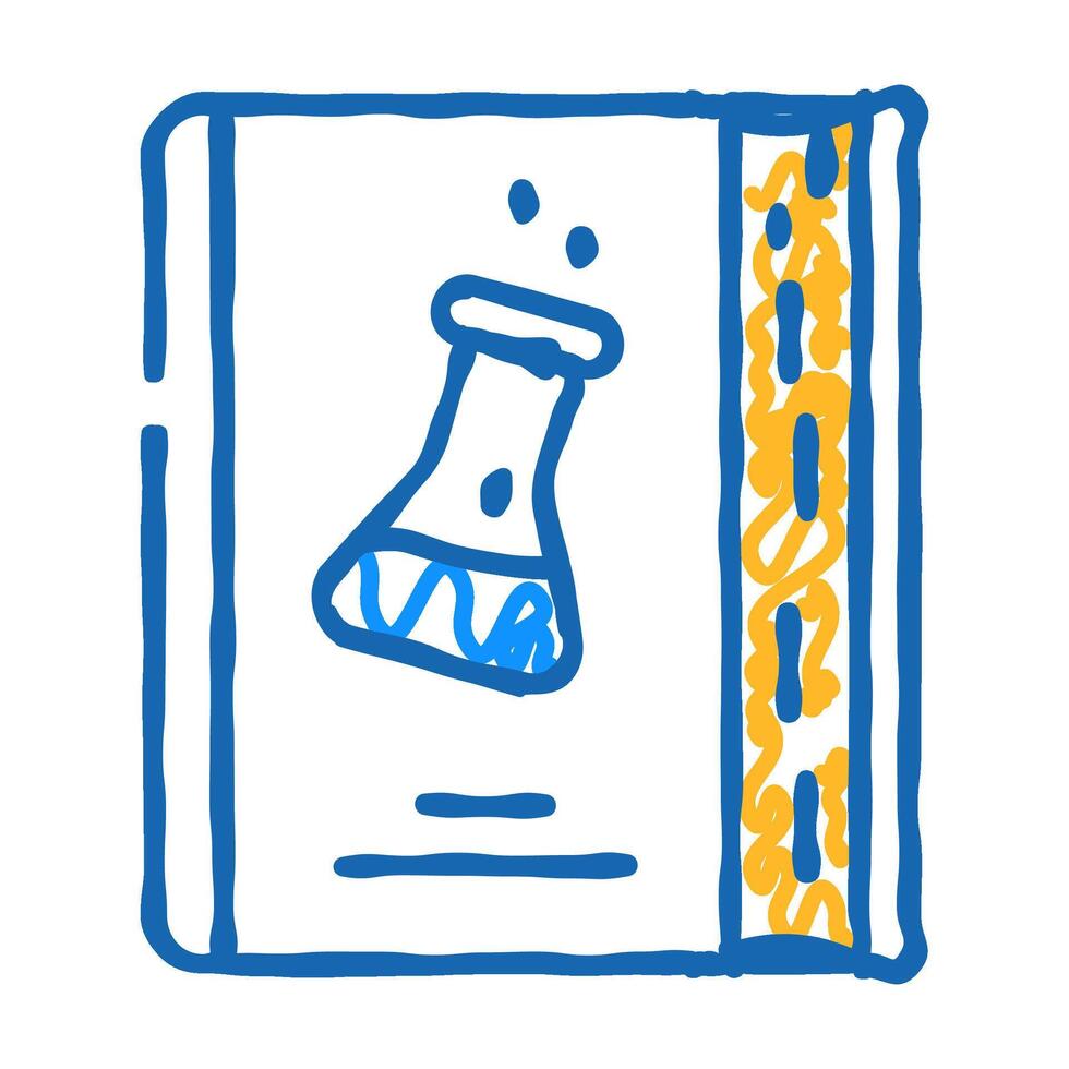 textbook for noting lesson icon doodle illustration vector
