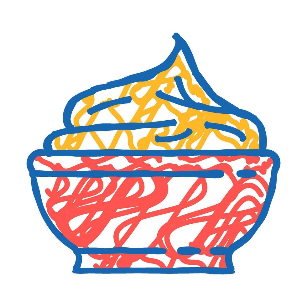 cream cheese icon doodle illustration vector