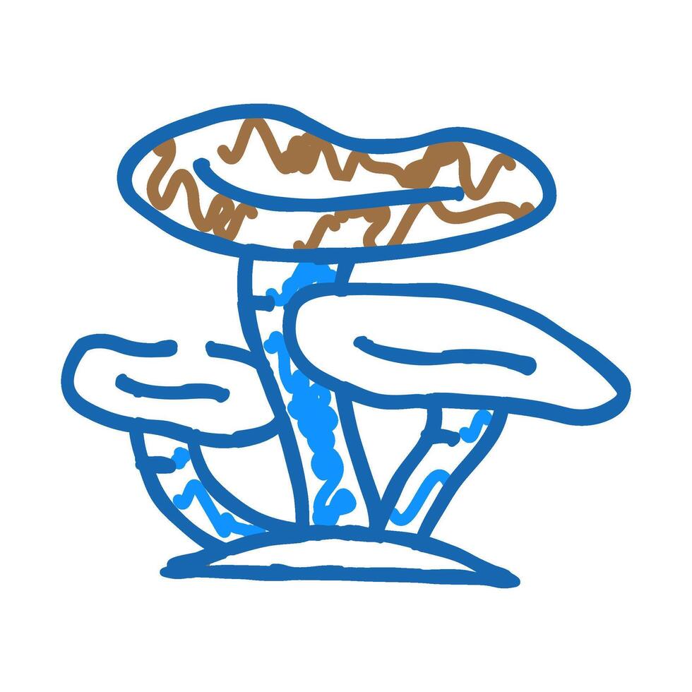 fungus mushroom icon doodle illustration vector