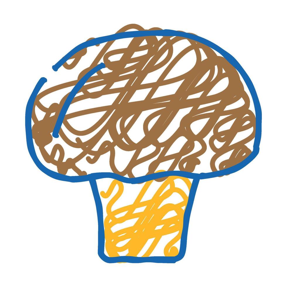 champignon mushroom icon doodle illustration vector