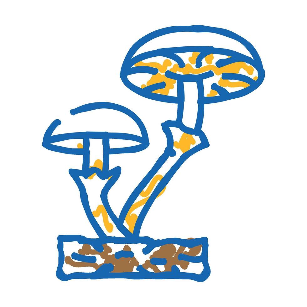 fungi mushroom icon doodle illustration vector