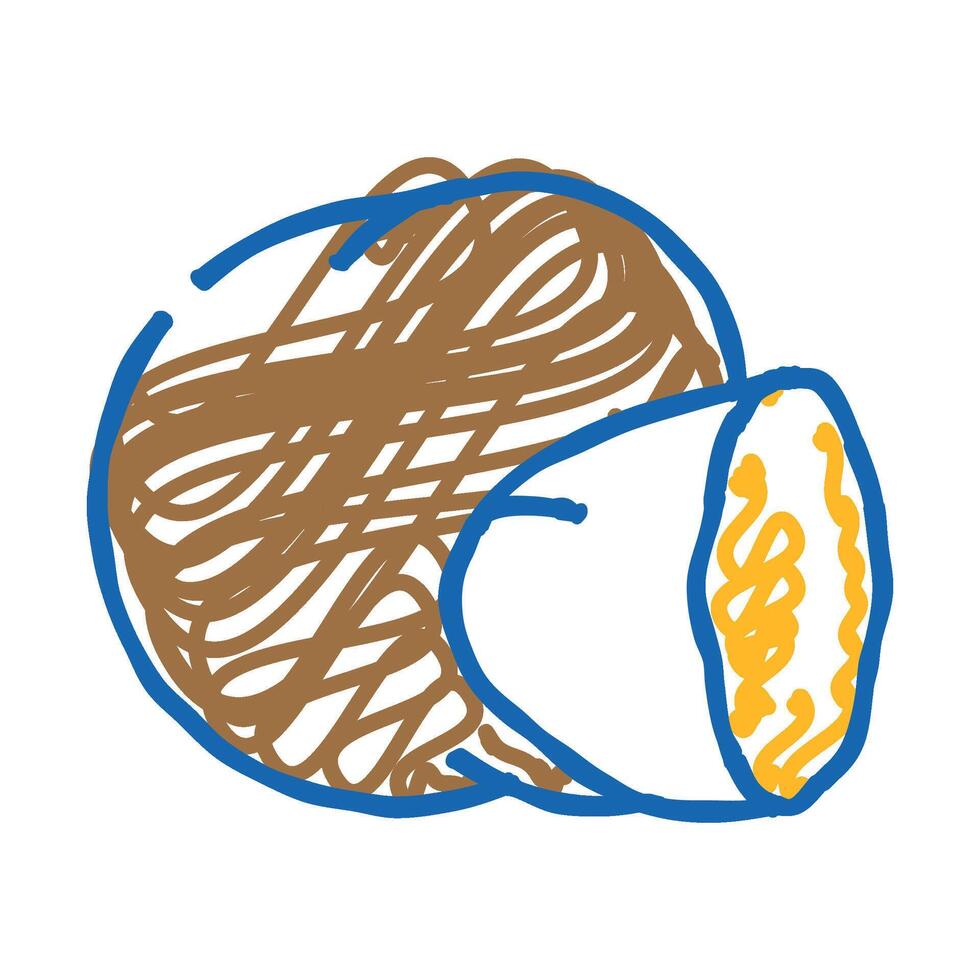 truffle delicious mushroom icon doodle illustration vector