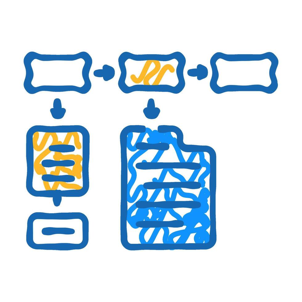 learning structure icon doodle illustration vector