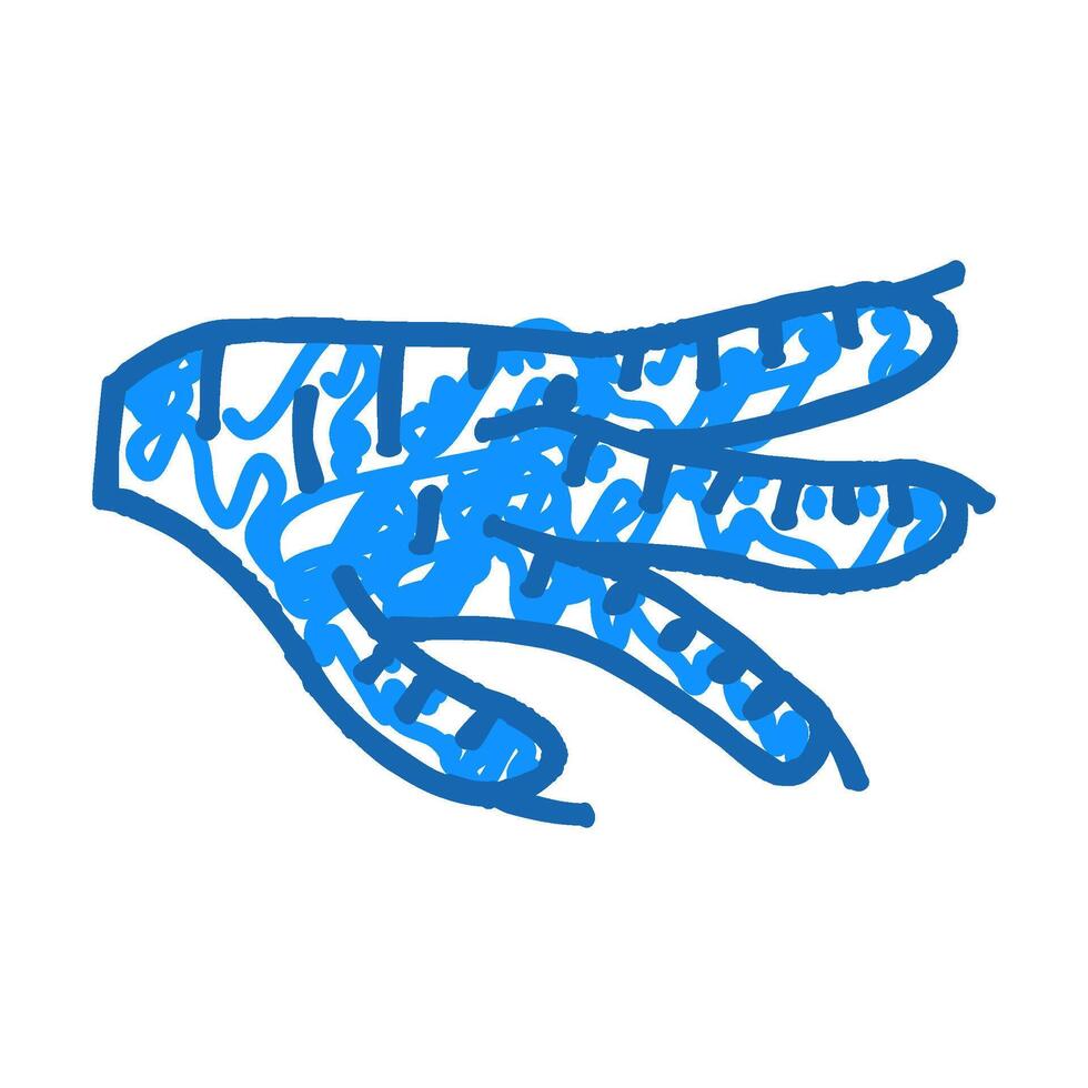 paws chicken icon doodle illustration vector