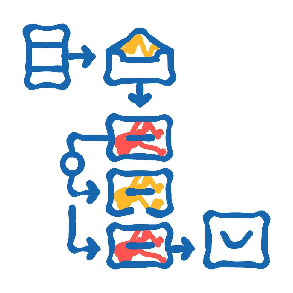 campaign production deployment icon doodle illustration vector