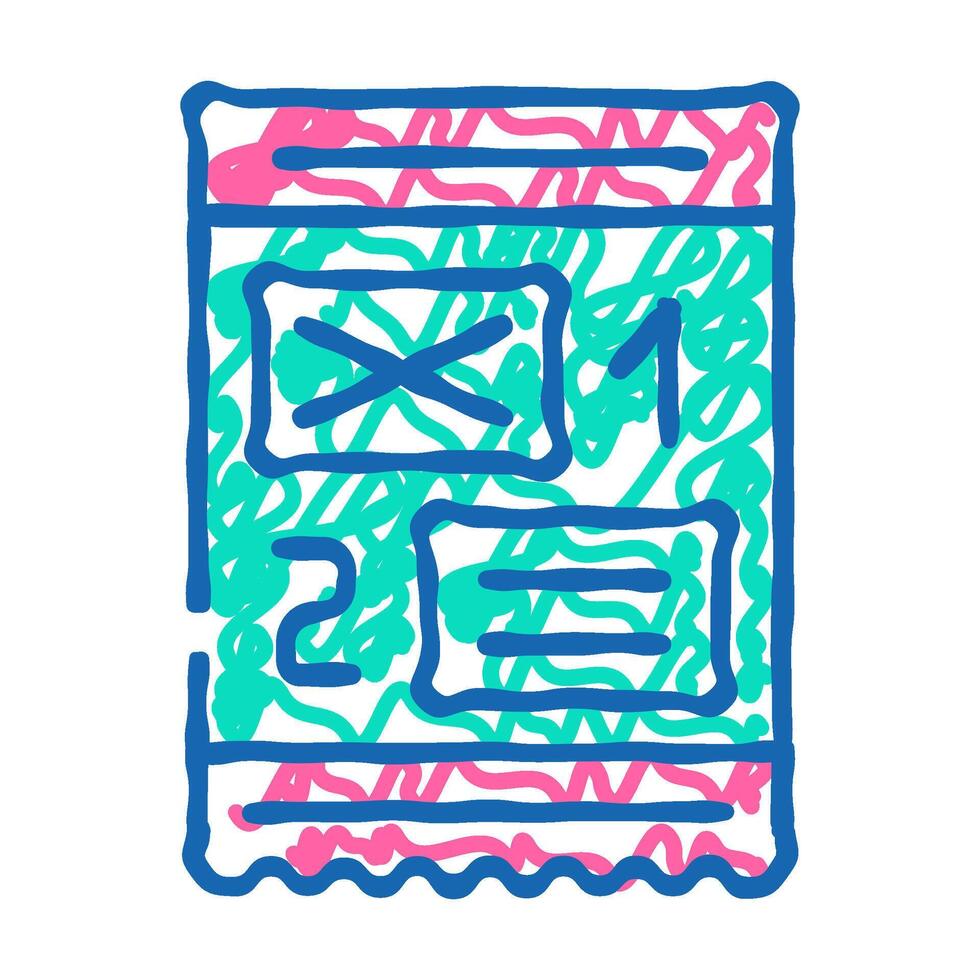 create newsletter icon doodle illustration vector
