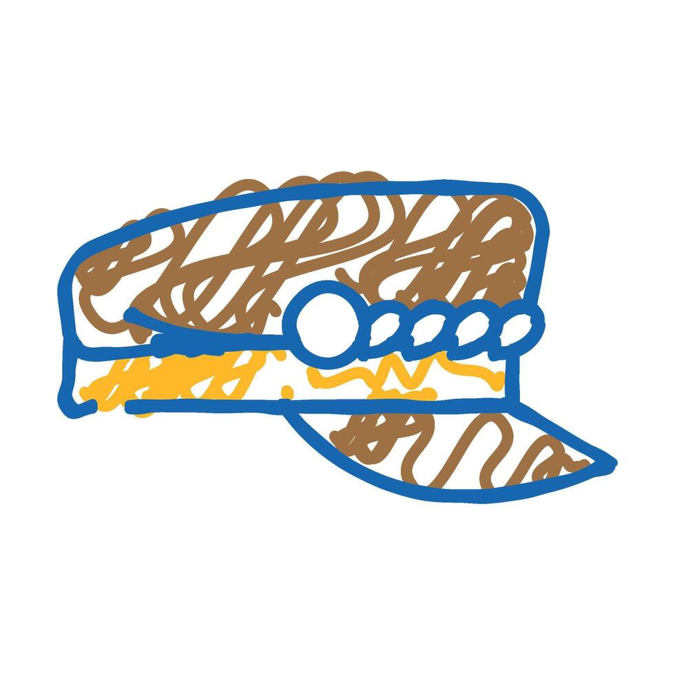 cap hat icon doodle illustration vector