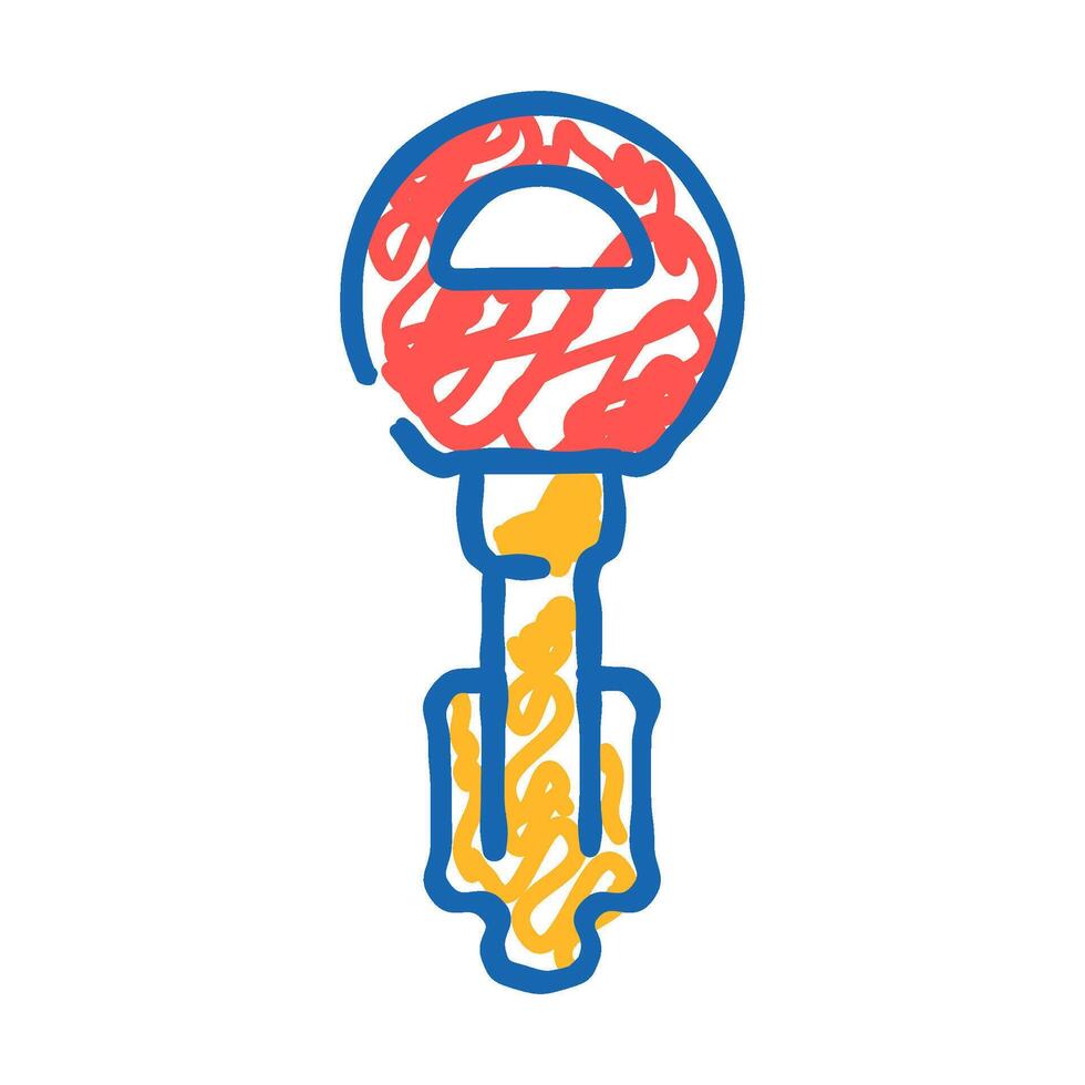 tibble key icon doodle illustration vector