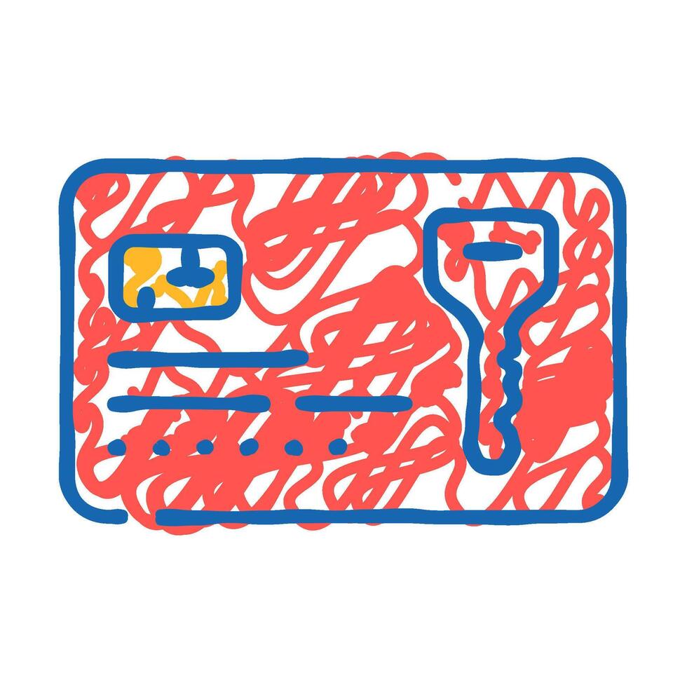 map key icon doodle illustration vector