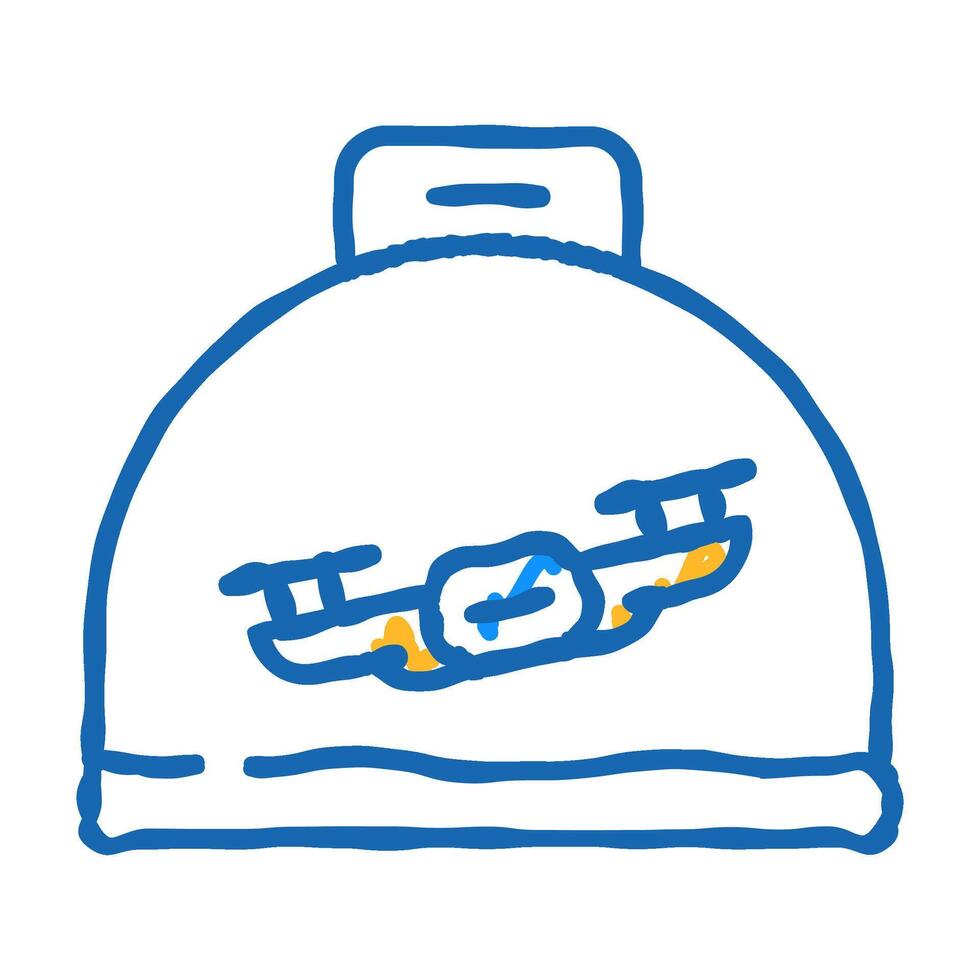 sports flights on copters icon doodle illustration vector