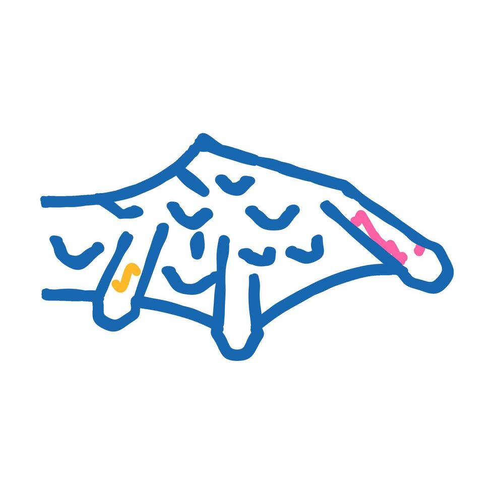 iron stone wing icon doodle illustration vector