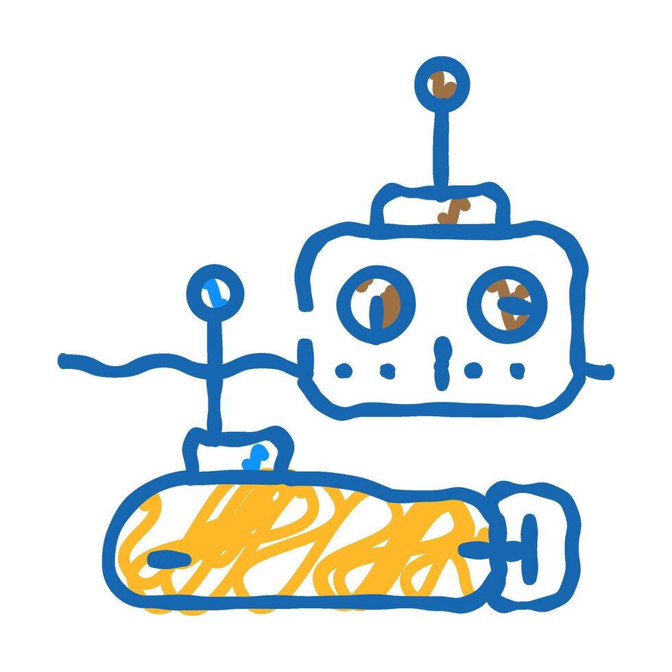 assembly of military models icon doodle illustration vector