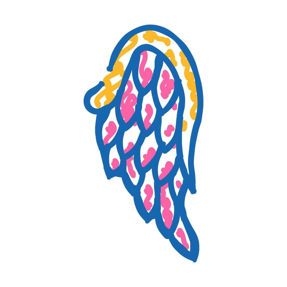 angel wing icon doodle illustration vector