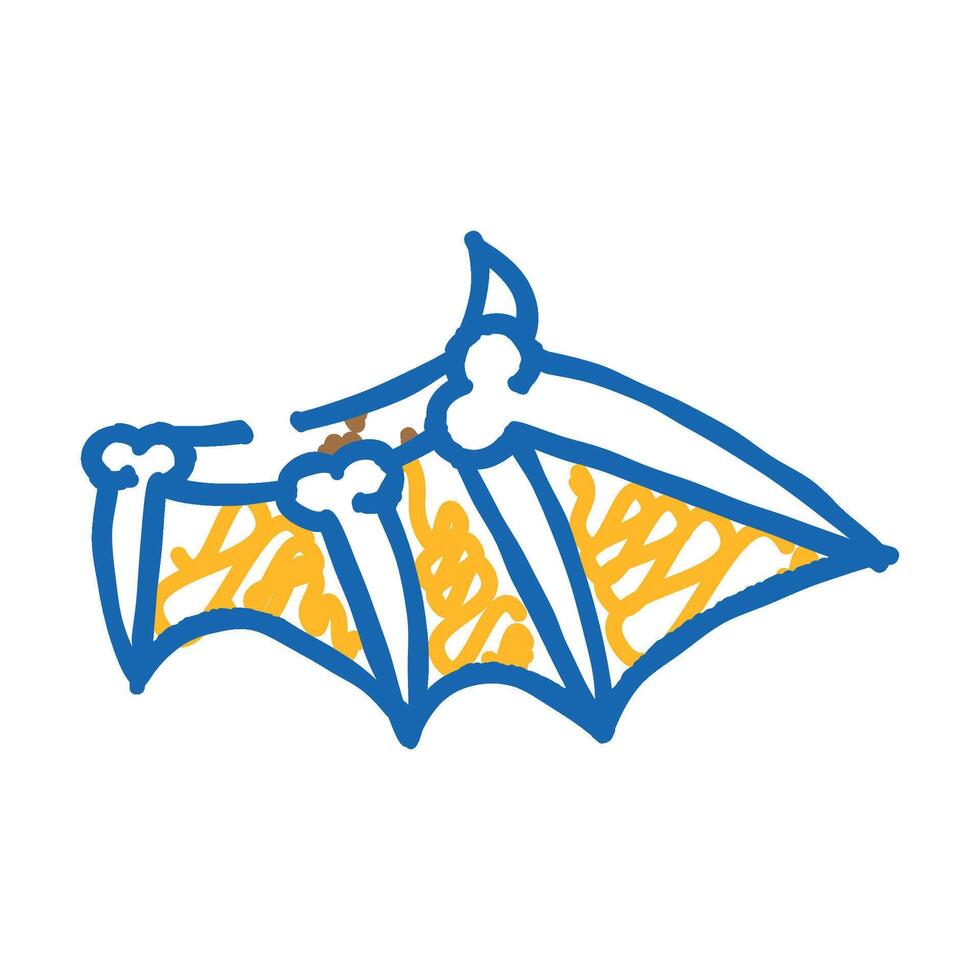 bones of wing icon doodle illustration vector