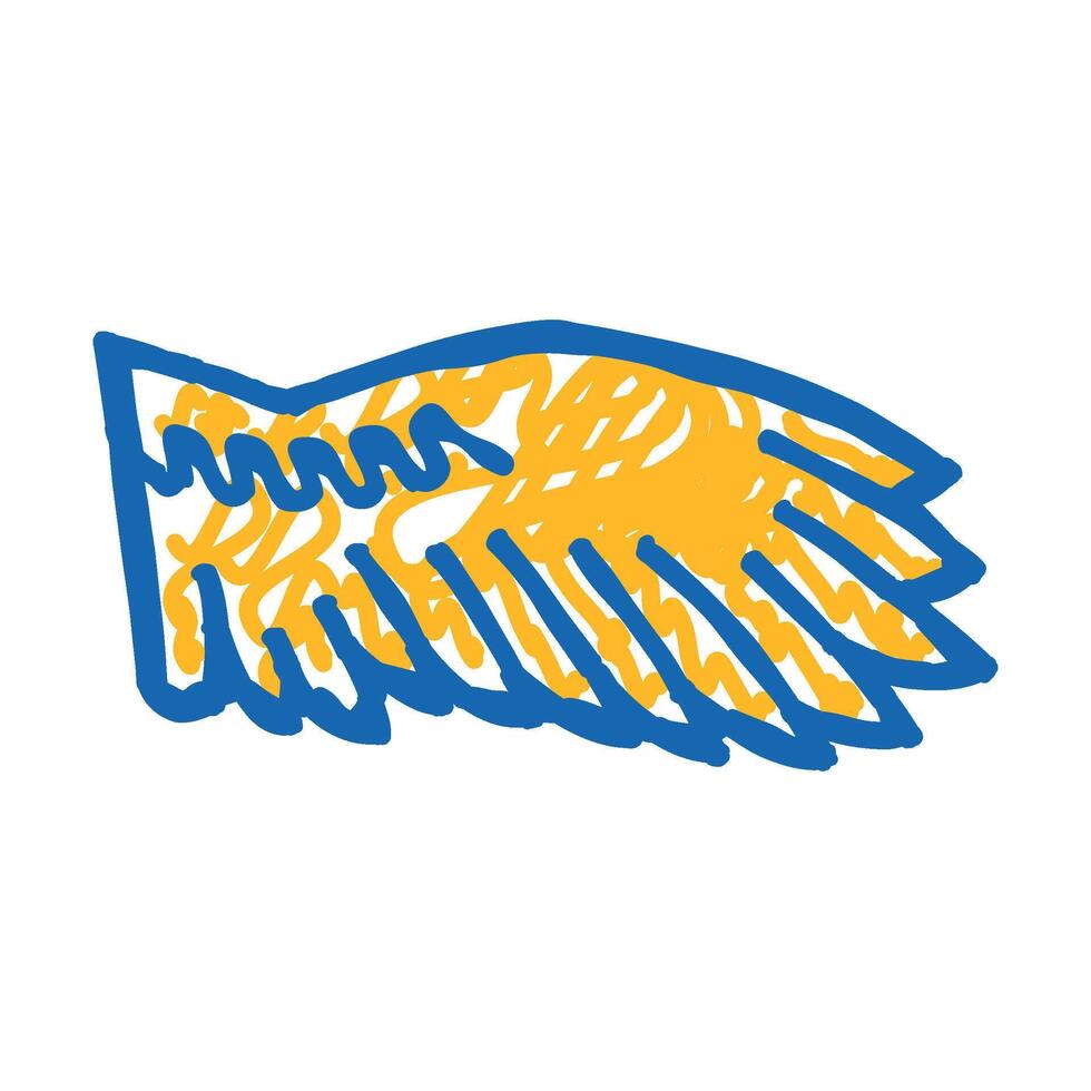 birds wing icon doodle illustration vector